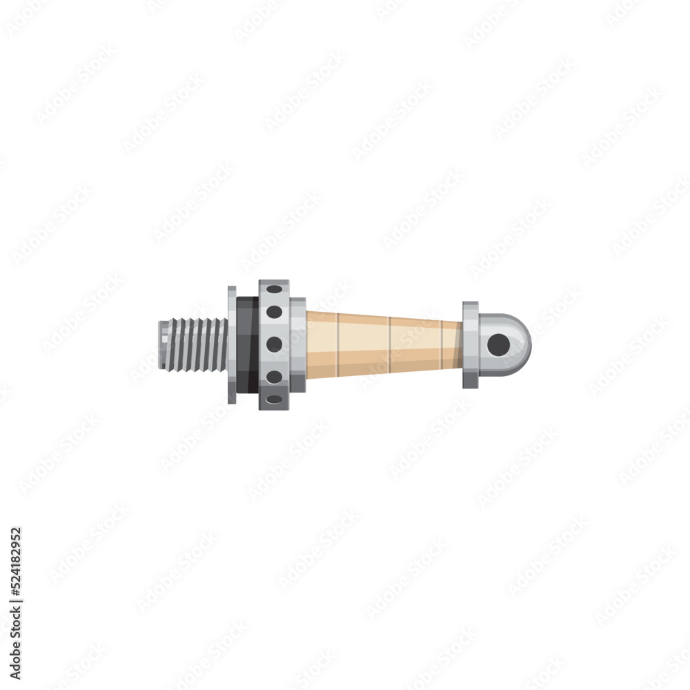 Input shaft or drive shaft isolated realistic icon. Vector driveshaft