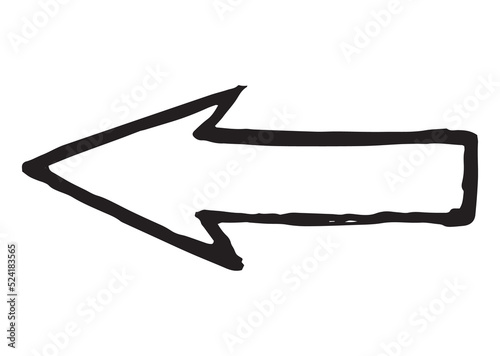 Hand drawn arrow icon. sketch arrow design on transparent background - PNG format.