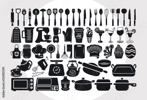 Kitchen SVG Bundle, Cooking Utensils Svg, Pot Holder Svg, Kitchen Decoration Svg, Kitchen Elements,
Cooking Svg, Chef Svg, Kitchen Clipart, Kitchen Set,