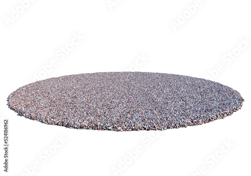 gravel on a transparent background 