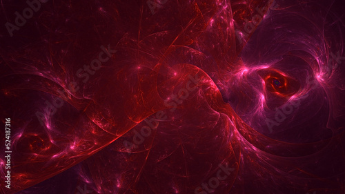 3D rendering abstract colorful fractal light background