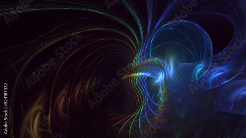 3D rendering abstract circle light background