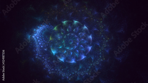 3D rendering abstract round light background