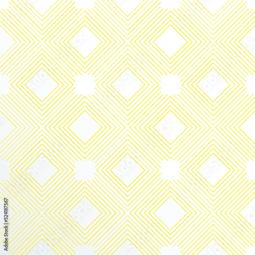 Yellow square line and white background