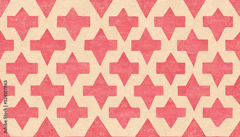 Pink Kawaii Pattern Style 3d illustration, Abstract Background Pink Kawaii Pattern Style 3d illustration, Abstract Background