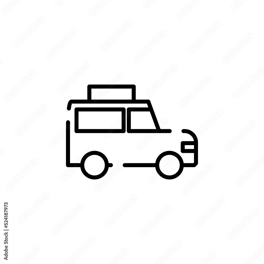 Cab, Taxi, Travel, Transportation Dotted Line Icon Vector Illustration Logo Template. Suitable For Many Purposes.