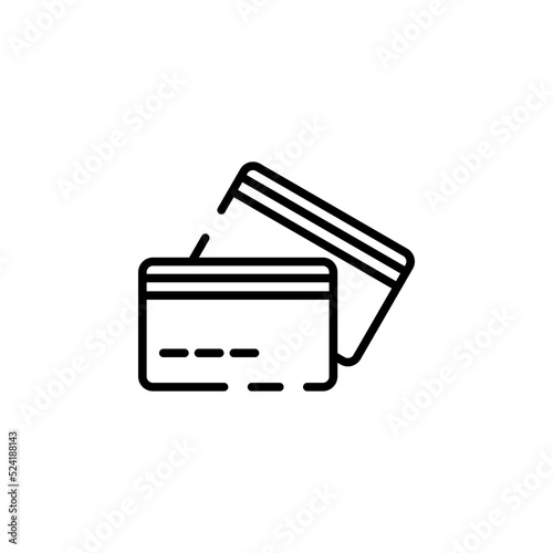 Credit Card, Payment Dotted Line Icon Vector Illustration Logo Template. Suitable For Many Purposes.