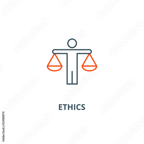 Ethics icon with simple element illustration concept symbol design used for web and mobile