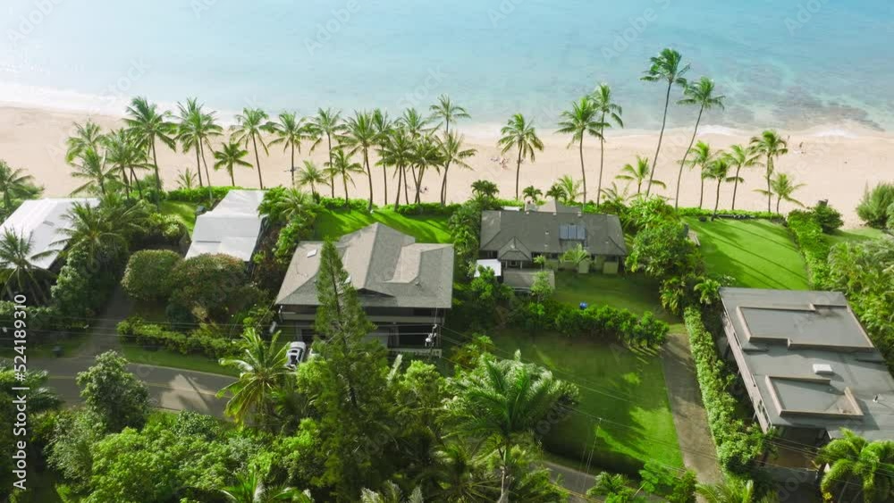 Picture of Luxurious beach villa with palm trees and scenic sandy beach. Private ...