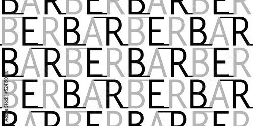 seamless barber font colorful design illustration