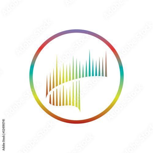 aurora logo design icon illustration vector template