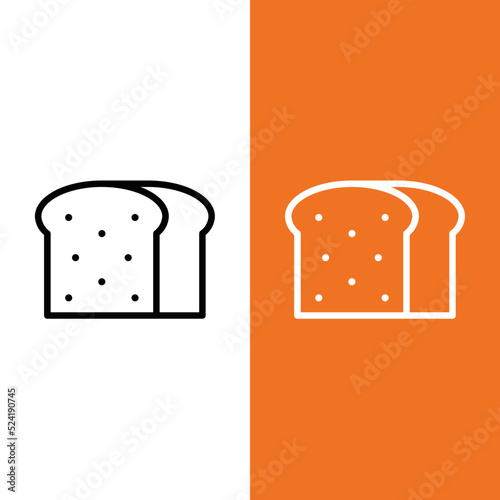 Bread Vector Icon in Outline Style. Bread is a type of baked food, made from flour and water. Vector illustration icon can be used for an app, website, or part of a logo.