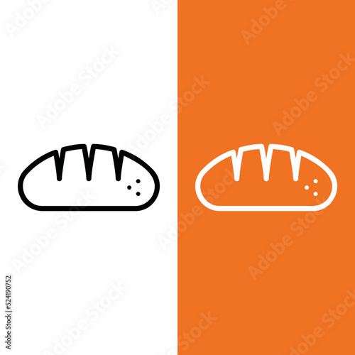 Bread Vector Icon in Outline Style. Bread is a type of baked food, made from flour and water. Vector illustration icon can be used for an app, website, or part of a logo.