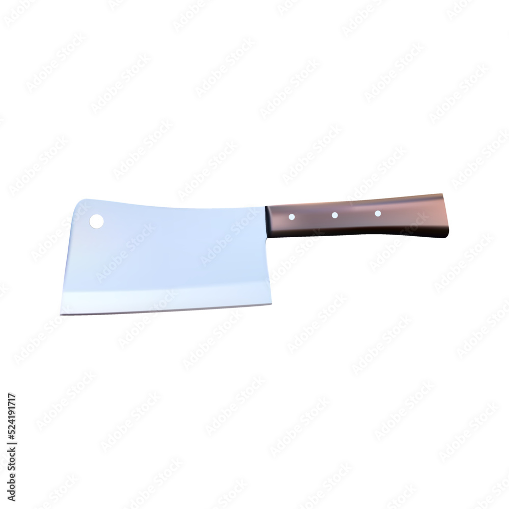 Cleaver knife kitchenware on white background vector illustration Cleaver knife kitchenware on white background vector illustration