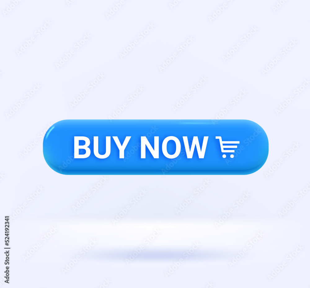 Buy now button isolated on white background. 3d vector illustration Buy now button isolated on white background. 3d vector illustration
