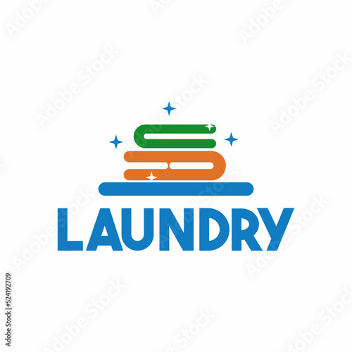laundry illustration logo design vector