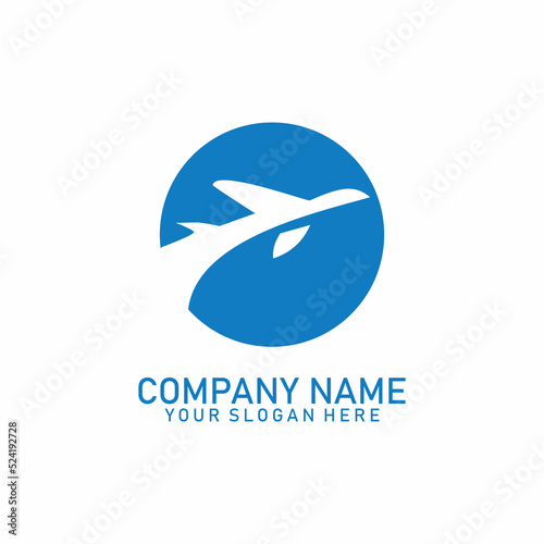 airplane logo illustration, travel, flight vector design