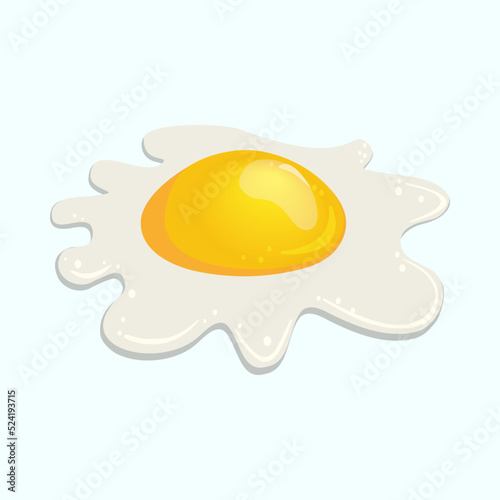 Vector illustration of raw egg