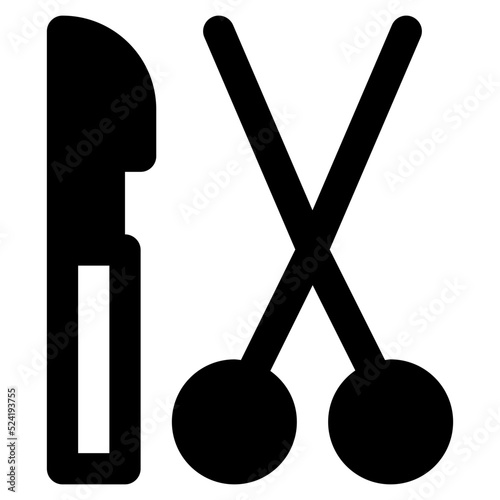 Surgical Scissors Icon Illustration