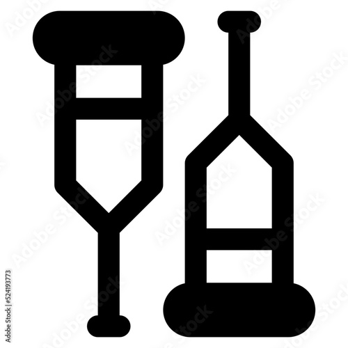 Crutch Icon Illustration