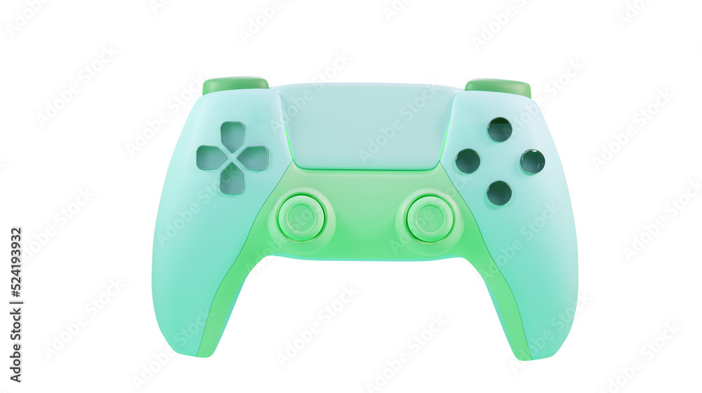 Playstation 5 DualSense Wireless Controller, isolated. Realistic game