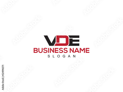 Creative VDE Logo Icon, Monogram vde Letter Logo Design And Unique Style For Your Brand or Business photo