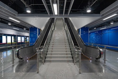 Escalator in subway station