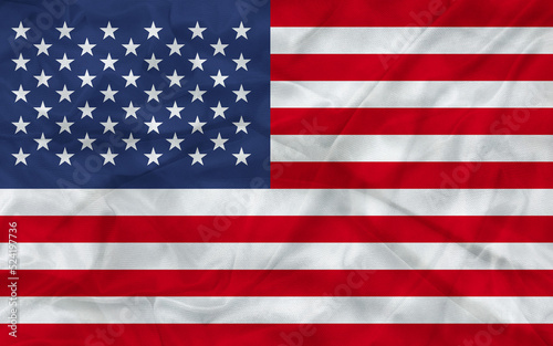 Illustration of the USA national flag. High quality illustration.