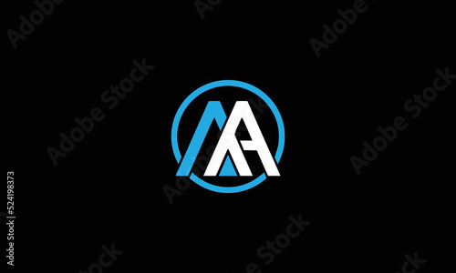 alphabet letters monogram icon logo AA or MA photo