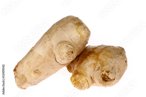 Fresh ginger isolated on a white background