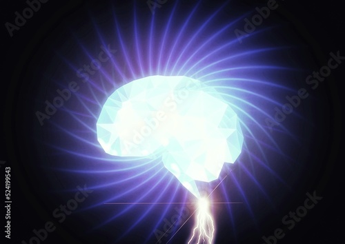 Wallpaper Mural サイエンステクノロジーの概念で光輝く人工知能のイラスト Torontodigital.ca