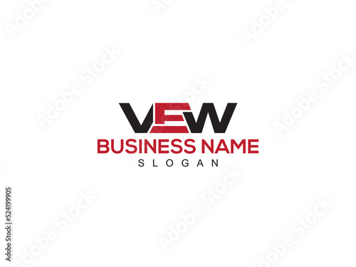 Monogram VEW Logo Letter Vector, Letter VE vew Logo Icon Design For Your All Business photo