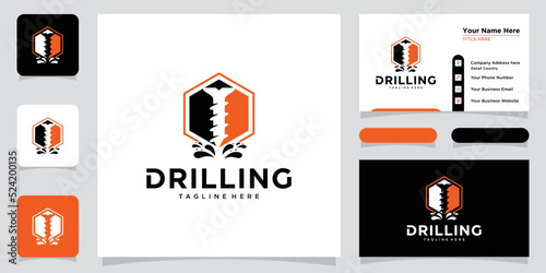 Drilling Mining Bore Business Company Logo Template Vector