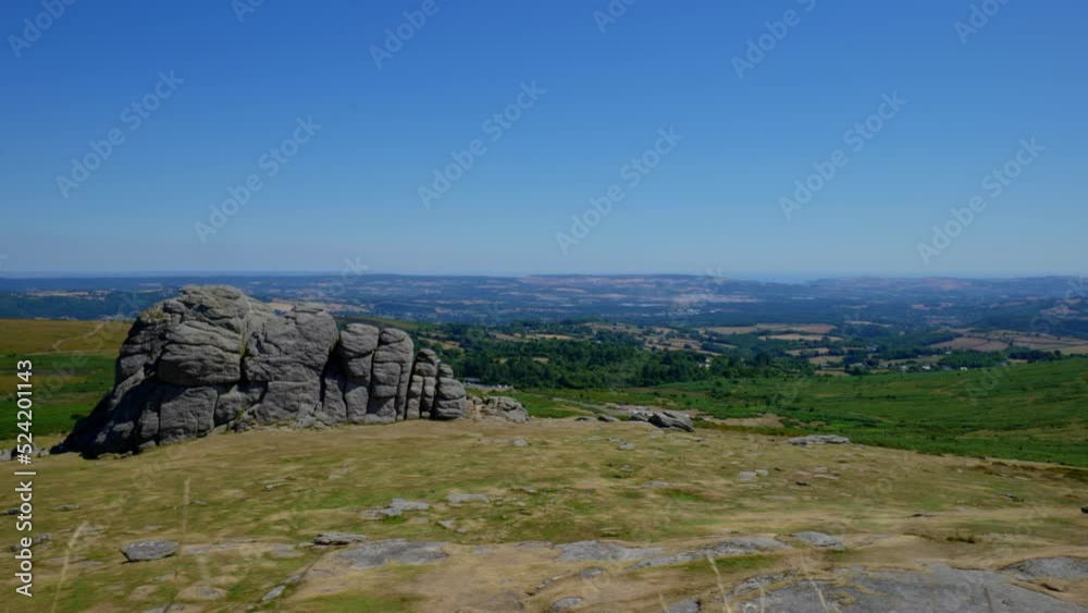 Dartmoor National park on a sunny day, over looking the countryside. Dartmoor National park on a sunny day, over looking the countryside.