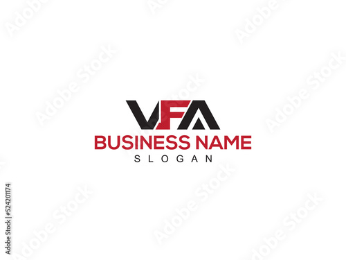 Colorful VFA Logo Stock, Unique VF vfa Letter Logo image Vector Template Design For Brand photo