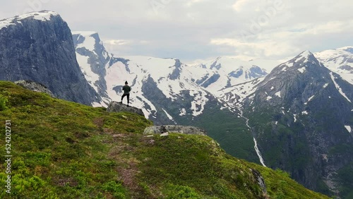 Summer hiking in Norway photo