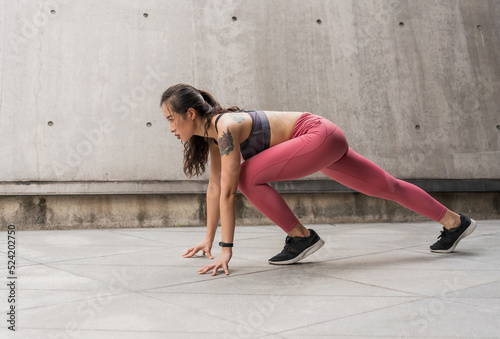 Asian woman exercising for fitness