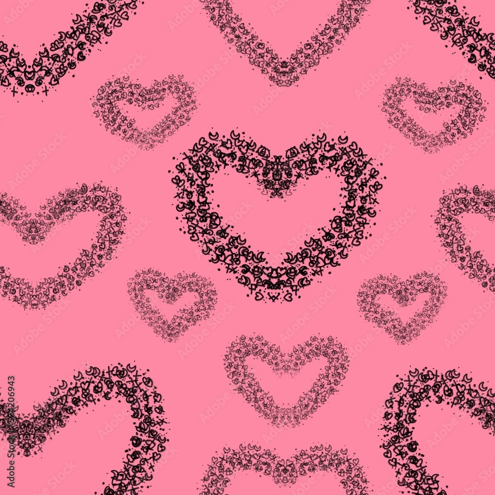 seamless pattern with hearts fabric design print wrapping paper digital illustration texture wallpaper seamless pattern with hearts fabric design print wrapping paper digital illustration texture wallpaper