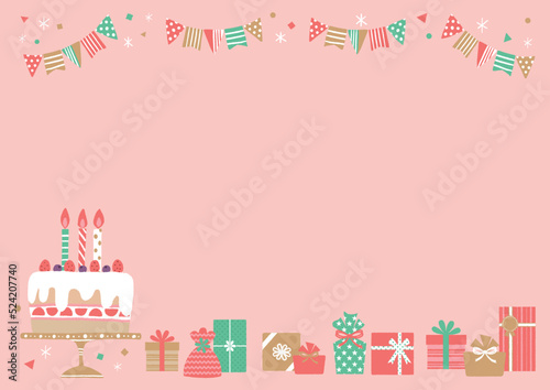 誕生日ケーキのイラスト