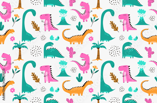 dinosaur seamless pattern.