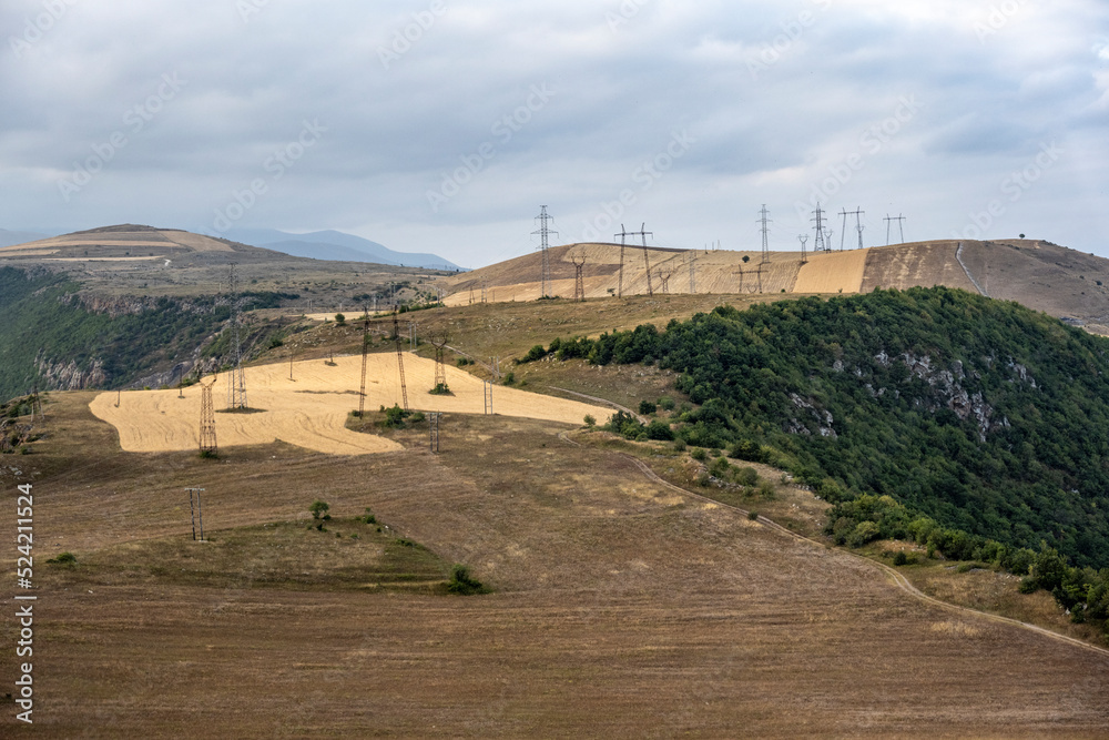 landscape with mountains gorges on a summer sunny day in the mountains of Armenia