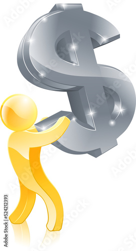 Dollar sign money man