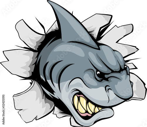 Shark ripping through backg...