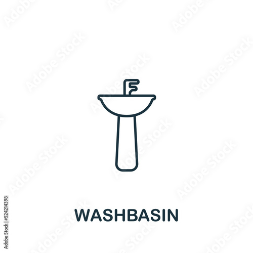 Washbasin icon. Line simple Washbasin icon for templates, web design and infographics