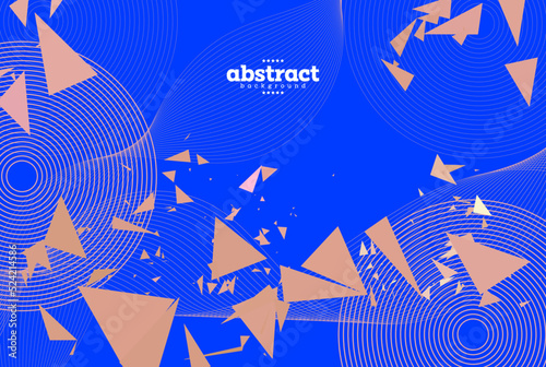 sphere striped and multiple triangle shape multiple fractal data comunication innovative background for advertisement banner poster product label package design brochure template vector eps.