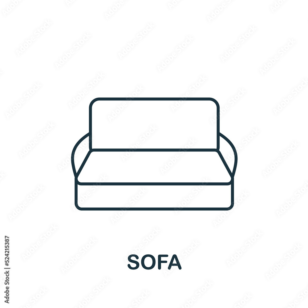 Sofa icon. Line simple Sofa icon for templates, web design and infographics Sofa icon. Line simple Sofa icon for templates, web design and infographics