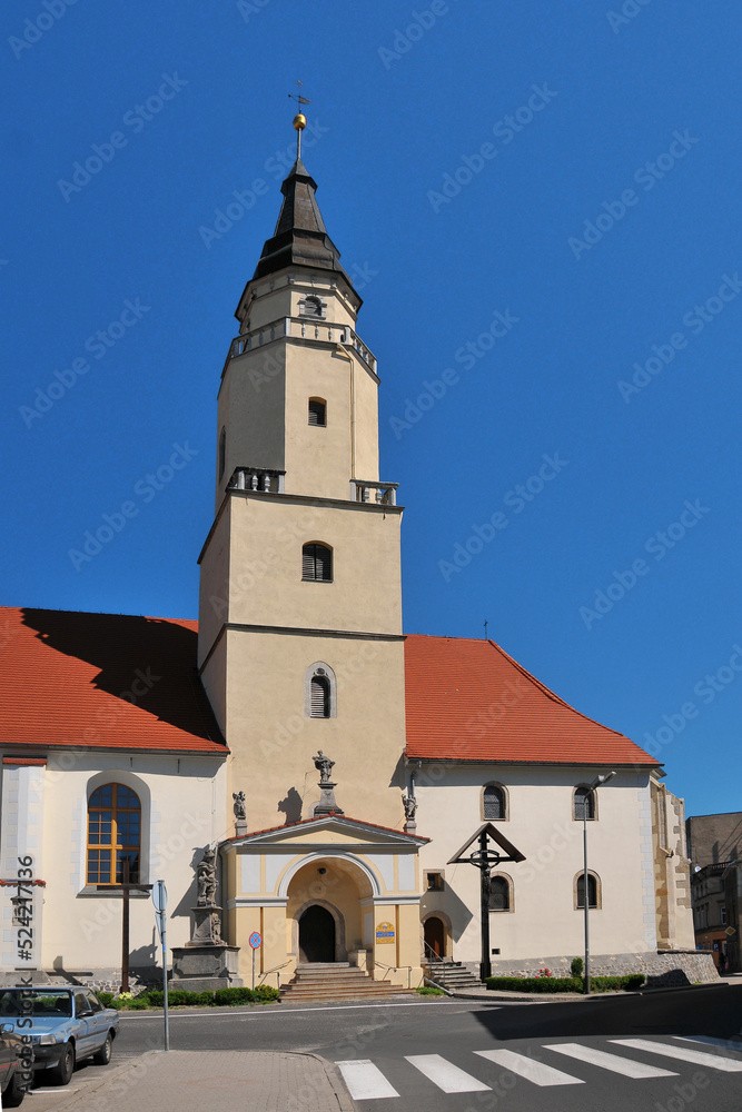 St Jadwiga church in Gryfow Slaski, city in Lower Silesian Voivodeship, Poland.