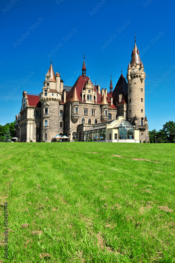 The Moszna Castle. Moszna, Opole Voivodeship, Poland