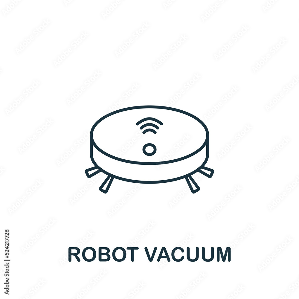 Robot Vacuum icon. Line simple icon for templates, web design and ...