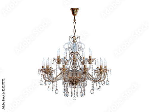 Chandelier on transparent background